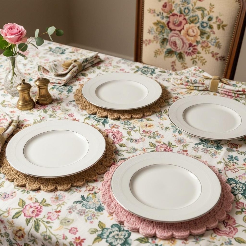 Royal Doulton Amulet Salad Plates, Set of 4, White Floral Bone China Dinnerware